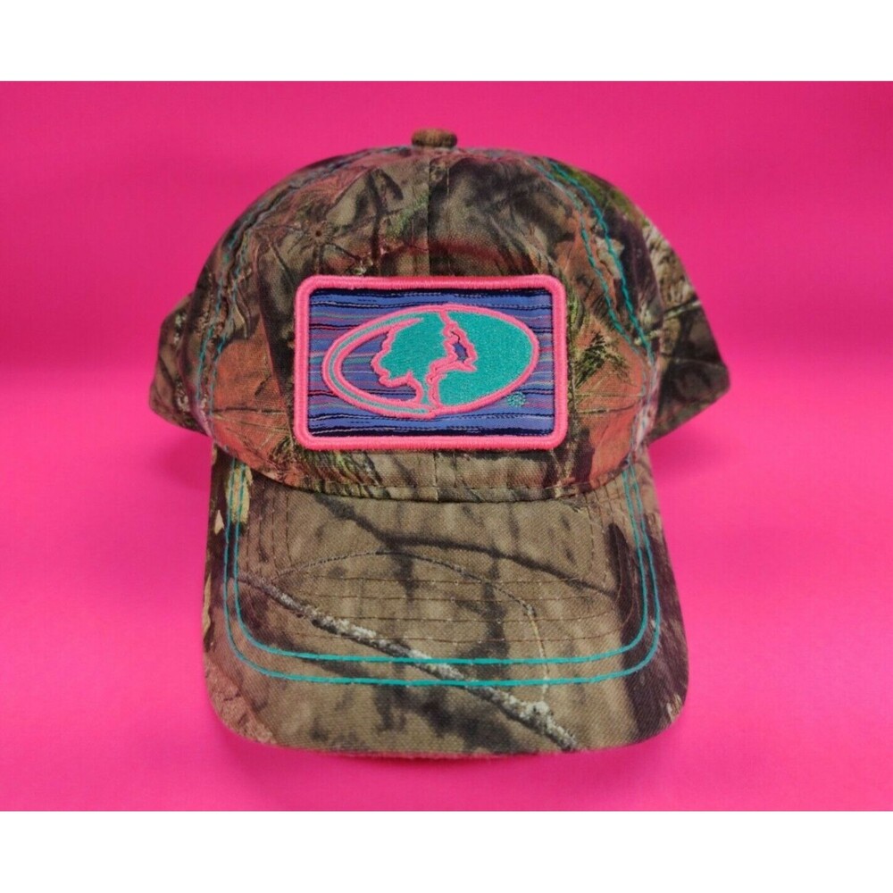 Mossy Oak Camo Pink Adjustable SnapBack Baseball Hat Cap Patch